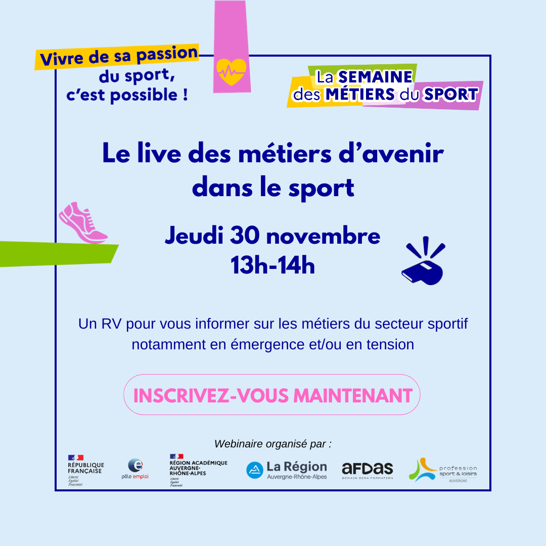 Live des métiers d’avenir dans le sport